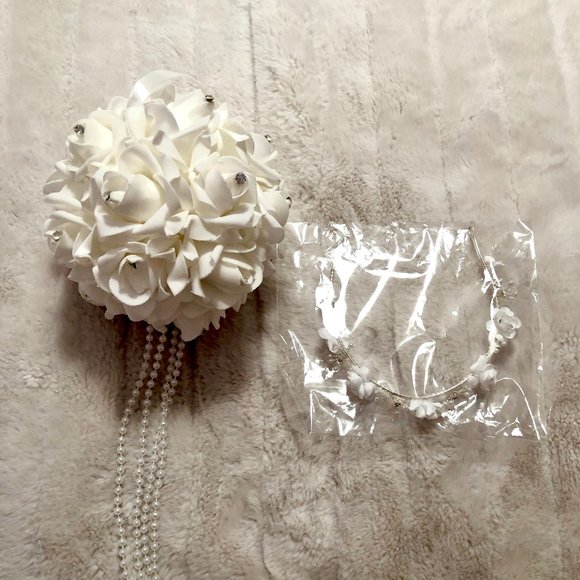 Flower Girl Crown and Floral Ball - Picture 9 of 14